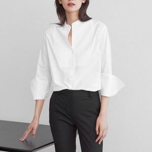 Everlane White Tuxedo Shirt size 2